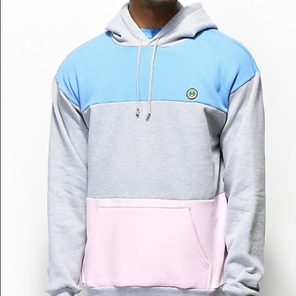 Cross colours tri-color hoodie